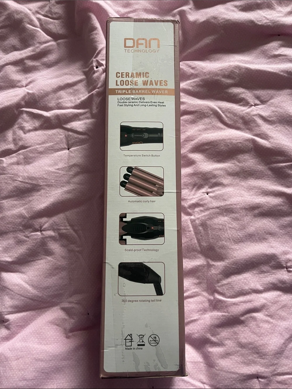 3-Barrel Curling Iron - Rose Gold and Black